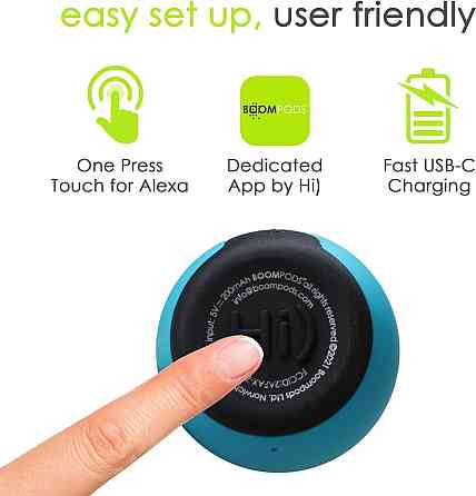 Ультрамаленькая Boompods Zero Мини-портативный динамик Bluetooth со встроенными умными устройствами Amazon Alexa водонепроницаема Киев