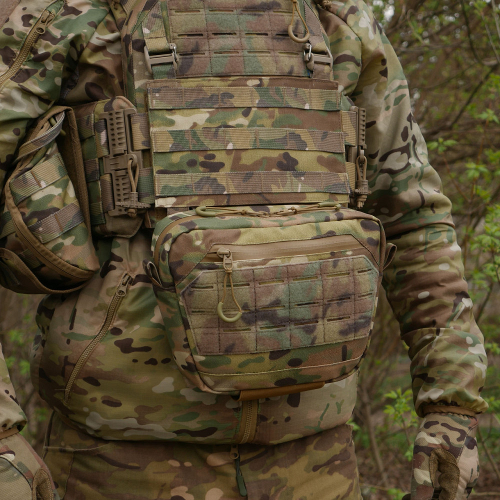 Сумка-напашник XL Kiborg GU Cordura Multicam. Сумка напашник мультикам с велкро панелью Киев - изображение 7