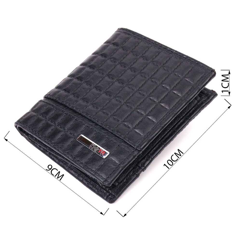 Стильне портмоне для чоловіків із фактурної натуральної шкіри KARYA 21321 Чорний Київ - фото 8