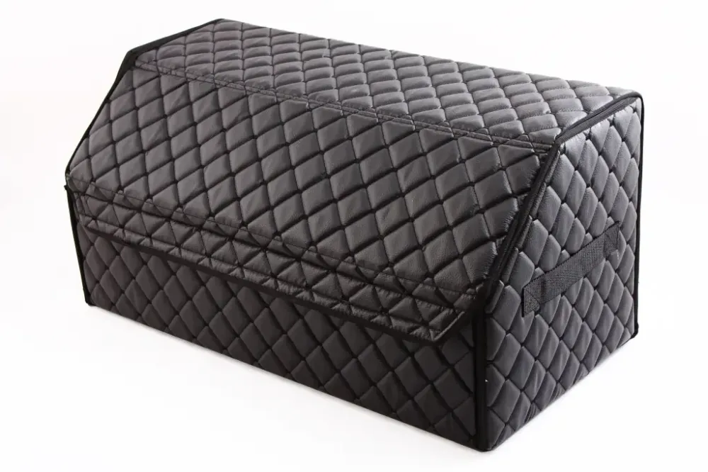 Сумка в багажник на липучках кожзам 60*30*30 см АвтоКомфорт черный Винница - изображение 1