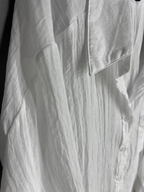 Рубашка женская Xingyue 388 оверсайз хлопок жатка с карманом, белый, one size Киев - изображение 7