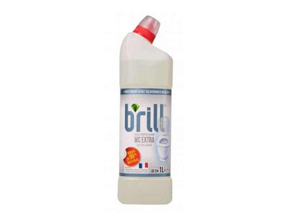 Гель для миття унітазу 1л WC EXTRA Екстра білий ТМ BRILL   Solmir Київ - фото 1