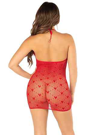 Сорочка Leg Avenue Mini Heart Trimmmed Net Chemise One Size, Red Sex Aura Киев