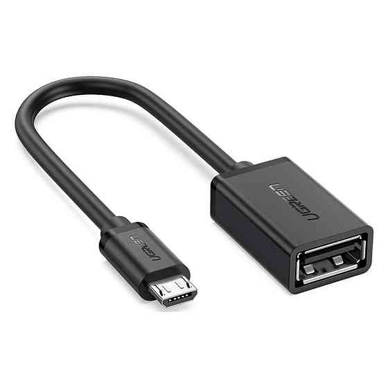 Micro USB OTG кабель-адаптер Ugreen US133 10396 (Чорний, 12см) Николаев