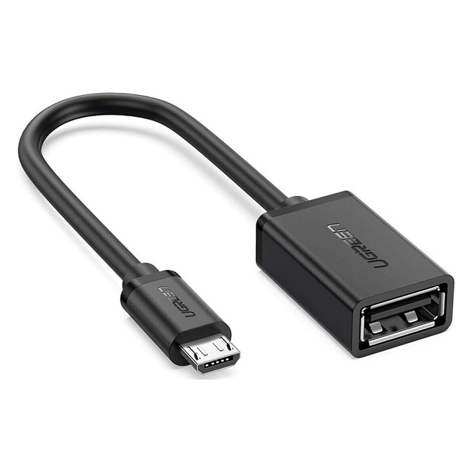 Micro USB OTG кабель-адаптер Ugreen US133 10396 (Чорний, 12см) Николаев - изображение 2