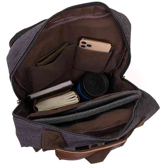 Рюкзак текстильный дорожный унисекс Vintage 20617 Графит Киев