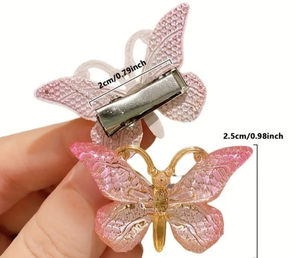 Затискач "Метелик" маленький Рожевий Сміла - фото 2