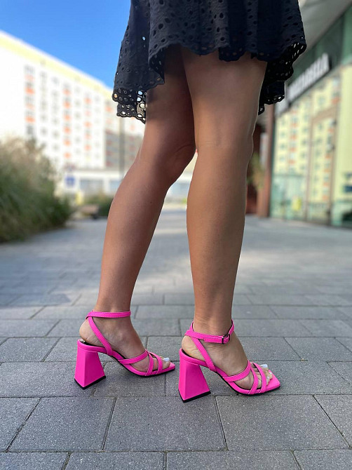 LIRIO Босоніжки жіночі неонові рожеві шкіряні LIRIO L0282/8073-СТ-46 літні / Босоніжки на підбо Коломия - фото 7