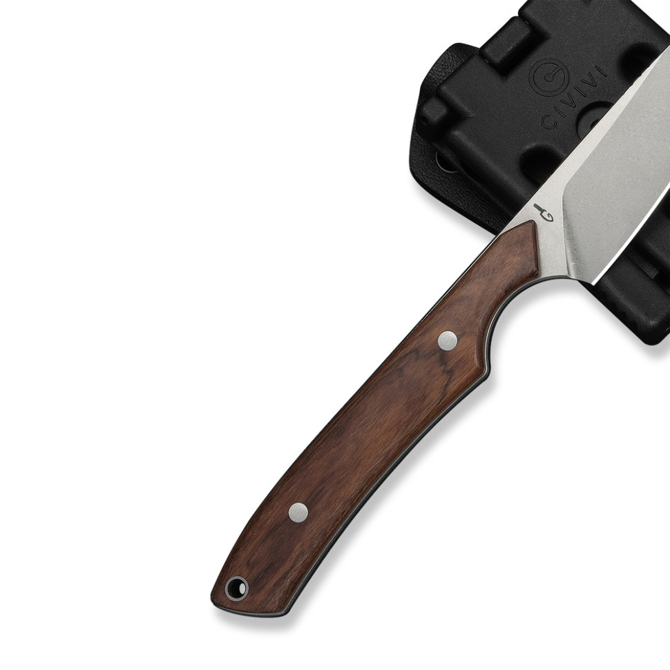 Ніж фіксований кишеньковий Civivi High Grass Field Knife (7,4 см) 14C28N / Wood дерево з чохлом Киев - изображение 1