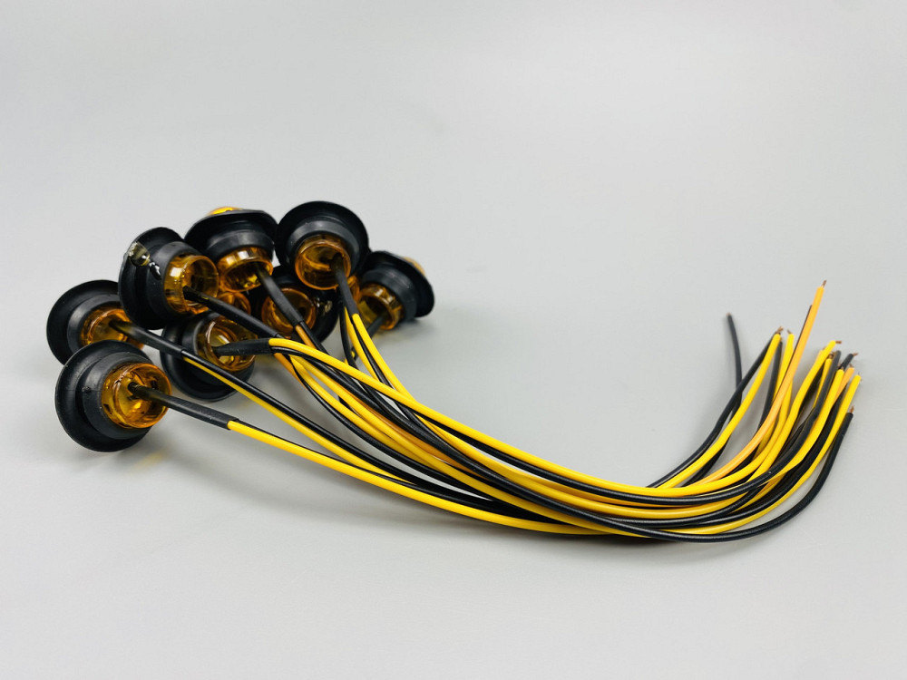 Бурштинові круглі світлодіодні габаритні вогні, передні та задні бічні світлодіодні габаритні вогні Мукачево - фото 9