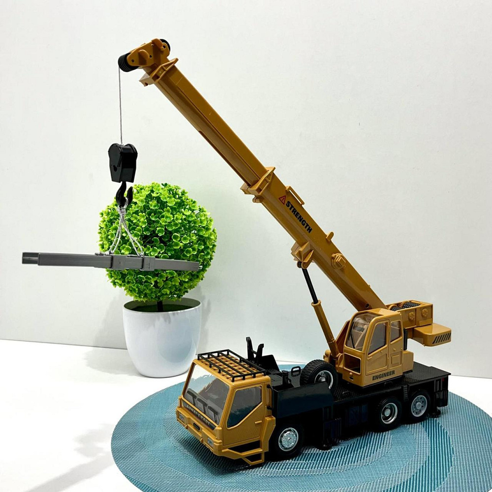 Машинка спецтехніка Автокран на радіокеруванні 32см музика світло рухомий кран USB зарядне Жовто-чорна (3822) Чернігів - фото 6