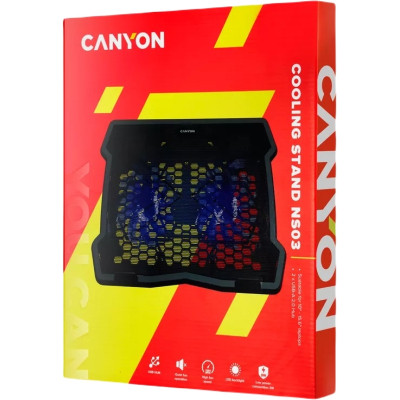 Підставка до ноутбука Canyon NS03, 10-15.6 laptop, dual-fan with 2x2.0 USB hub (CNE-HNS03) Вінниця - фото 4