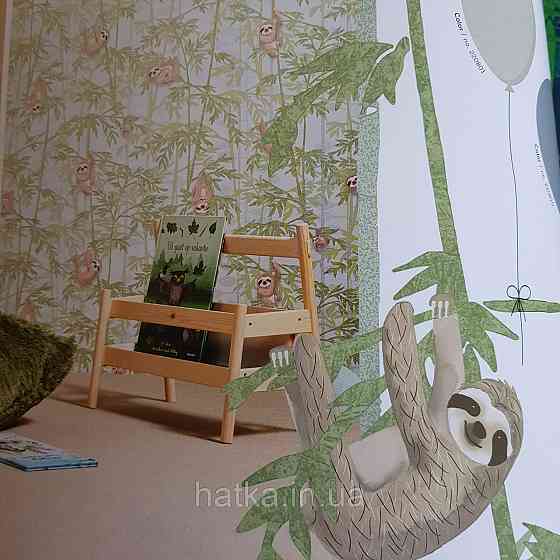 Шпалери флізелінові BN Doodleedo 0,53 х 10 м дитячі тропіки ведмеді коали салатові коричневі білі Київ