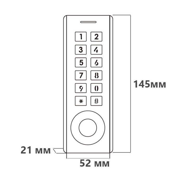 Биометрический Smart контроллер доступа со встроенным считывателем SEVEN CR-7474BFW MF Киев - изображение 7