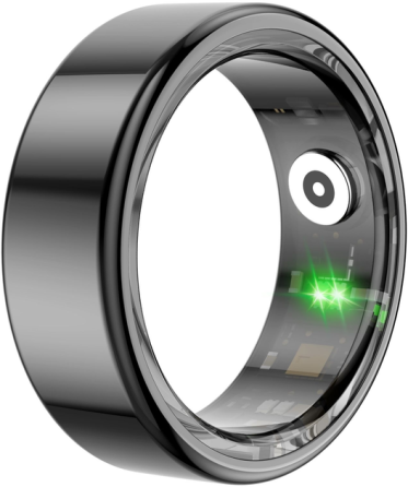 Смарт-кільце Smart Ring SSR-03 Black розмір 10, фітнес-трекер, моніторинг пульсу, SpO2, сну, активності, водозахист 5ATM, зарядний Київ