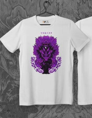 Футболка для подростка мальчика с принтом Наруто Сусаноо Саске Белая Размер 160 Anime10016 Днепр