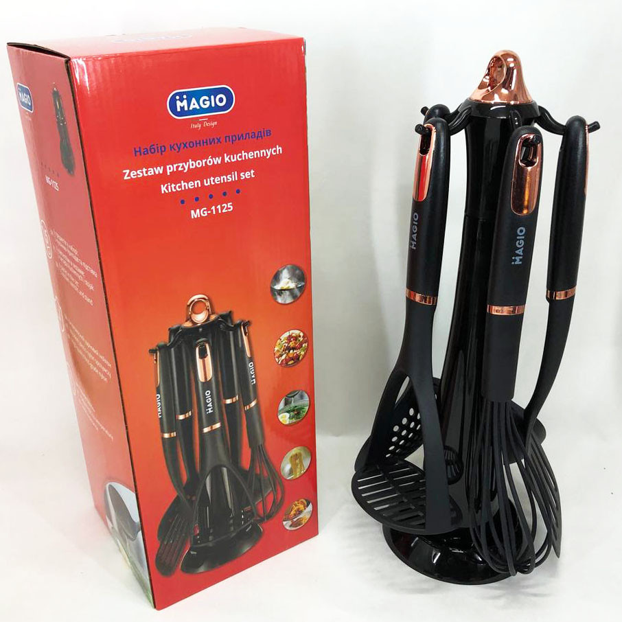 Силіконовий набір для кухні Magio MG-1125, Нейлоновий набір для кухні, Кухонні предмети силікон PX-27 Львів - фото 6