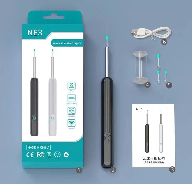 Беспроводной прибор для чистки ушей NE3 отоскоп Винница - изображение 5
