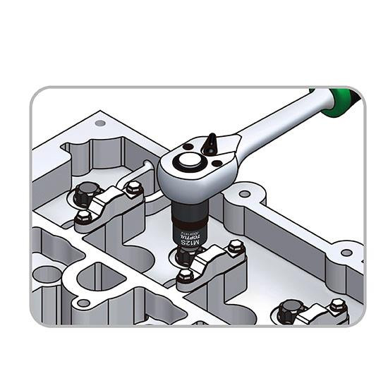 Головка 1/2" Ribe M12S для розбирання головки блока циліндрів NISSAN TOPTUL JDDF1612 Чернігів - фото 2