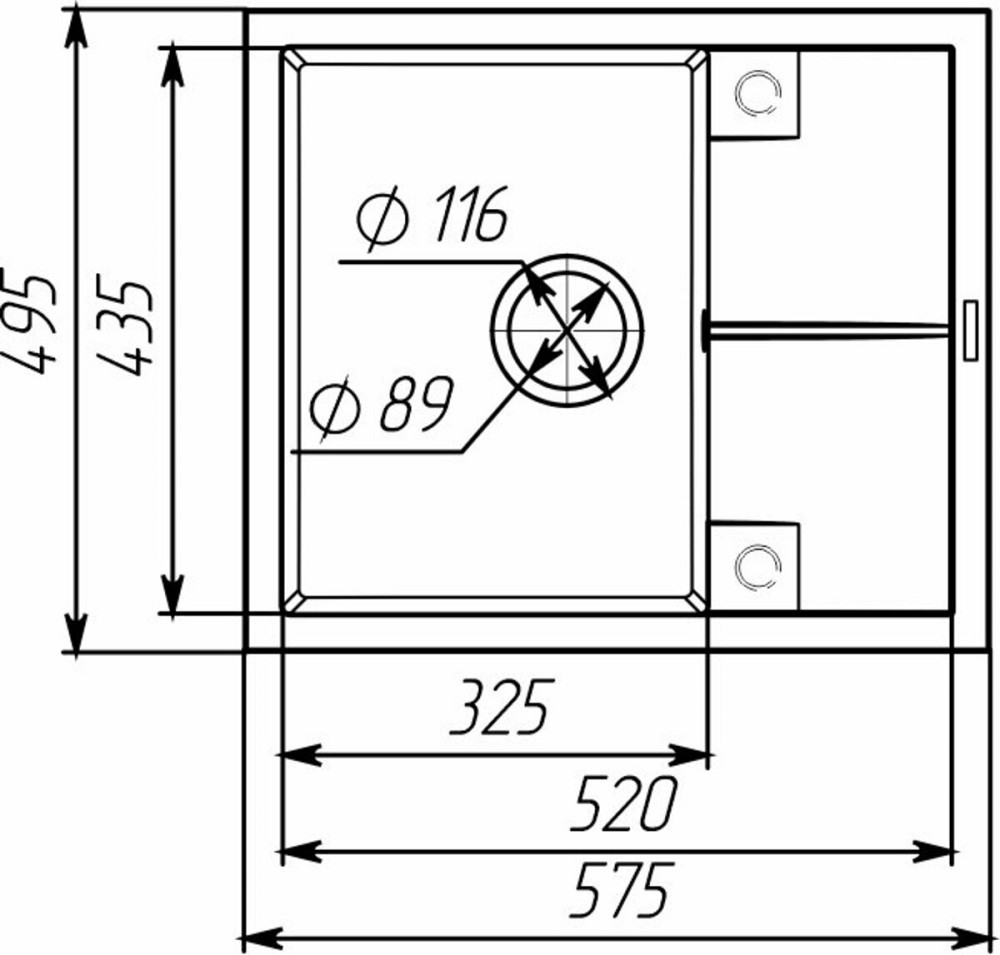 VALESO Кухонна гранітна мийка 5850 REYNA VALESO карамель Коломия - фото 2