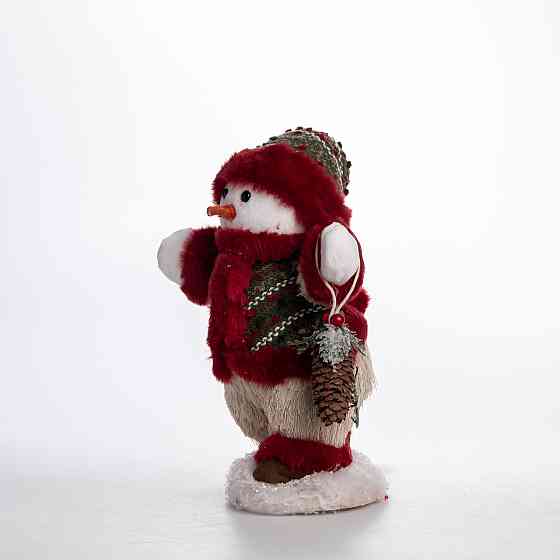 Yiwu Новорічна фігурка Сніговик з шишкою 19×17×40 (см) CR-4-16 Коломия