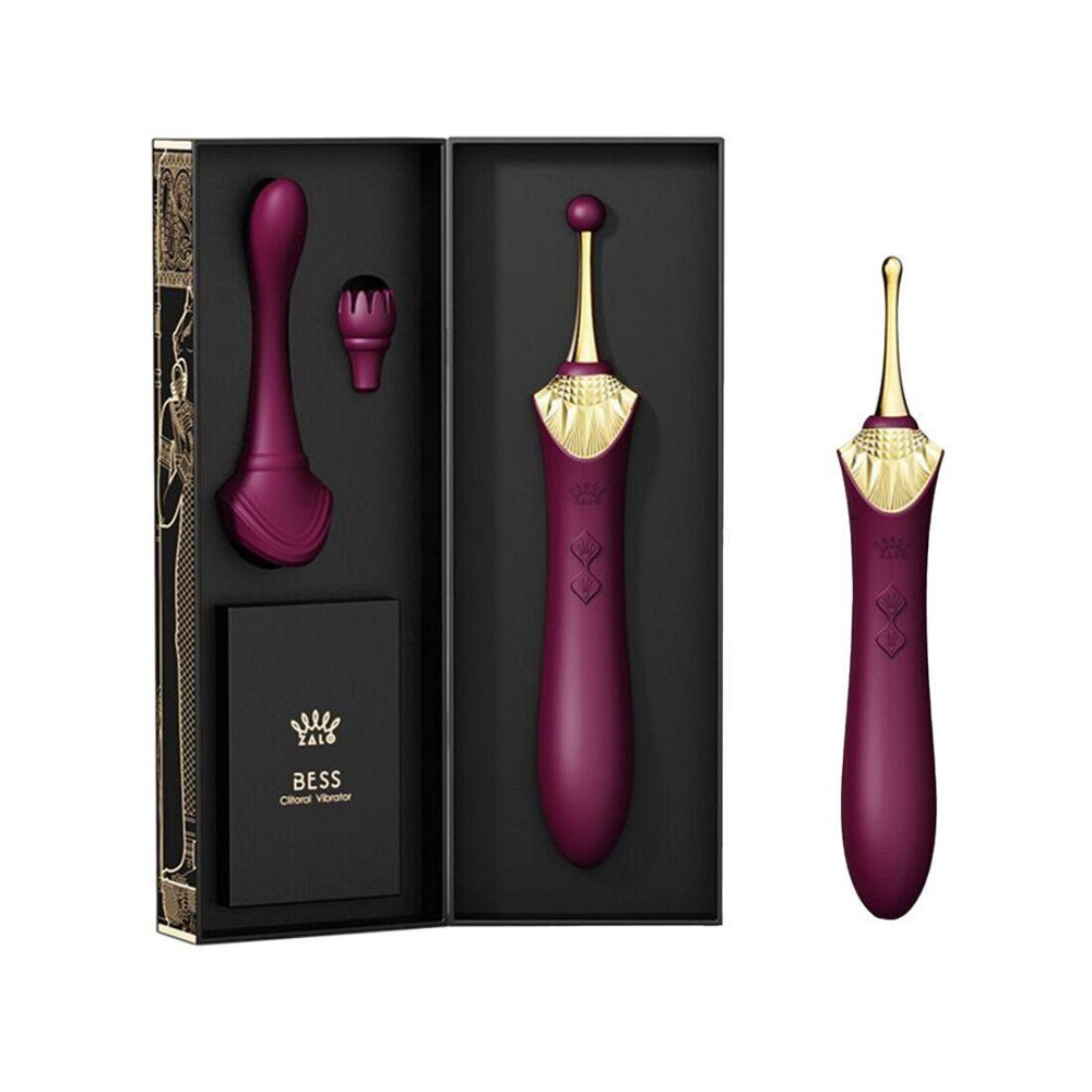 Вагинально-клиторальный вибратор Zalo — Bess Velvet Purple, мультифункциональный с насадками Sex Aura Киев - изображение 9