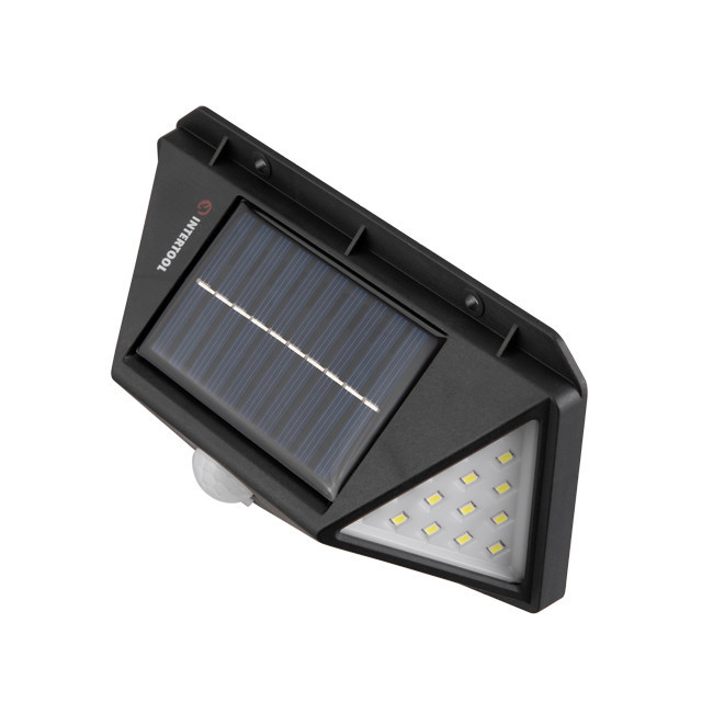Светильник аккумуляторный настенный 100 SMD, уличный, солнечная панель, датчик движения INTERTOOL LB-0113 Киев - изображение 4