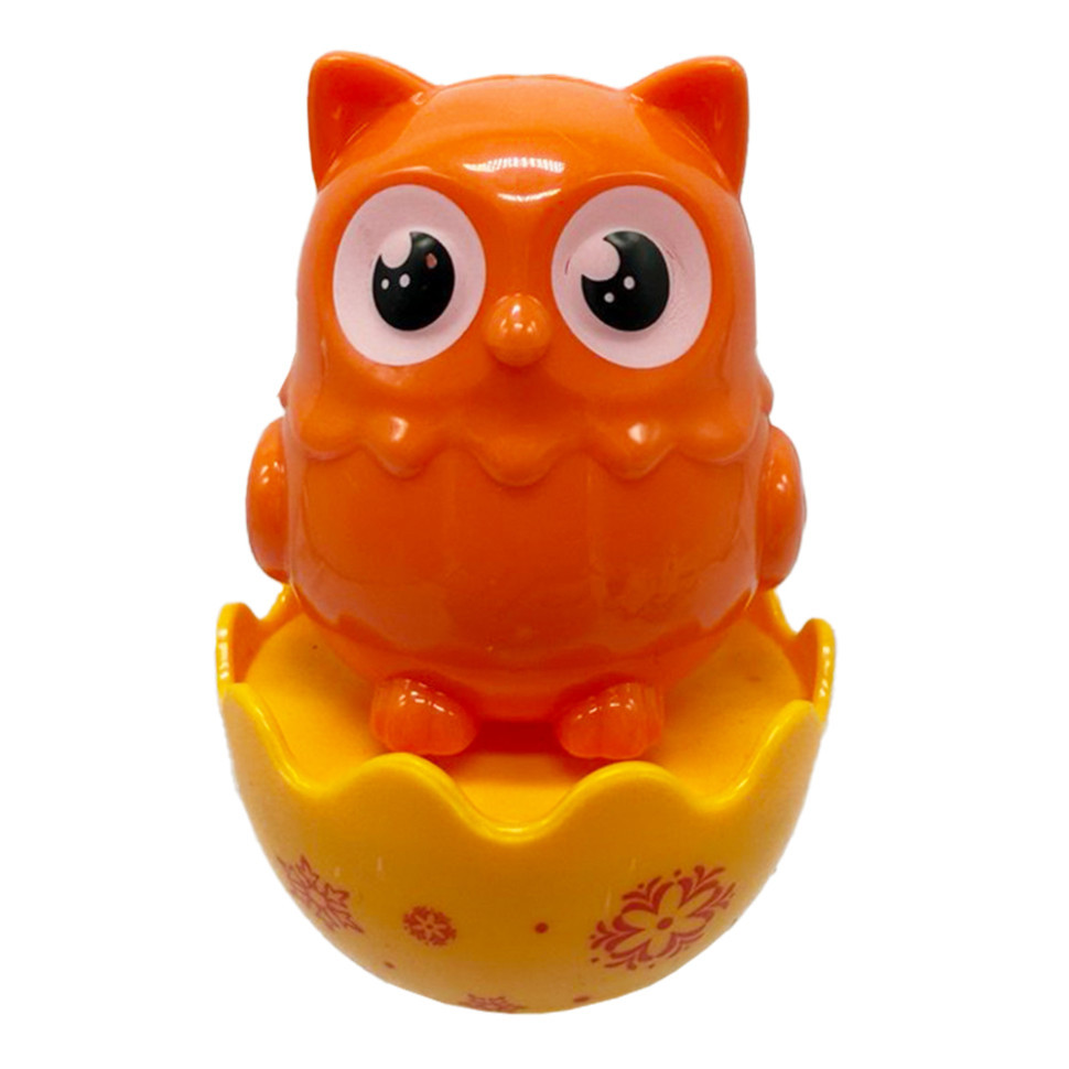 Дитяча неваляшка "Папуга" 657-55(Orange) 7,5 см, брязкальце Вінниця - фото 1