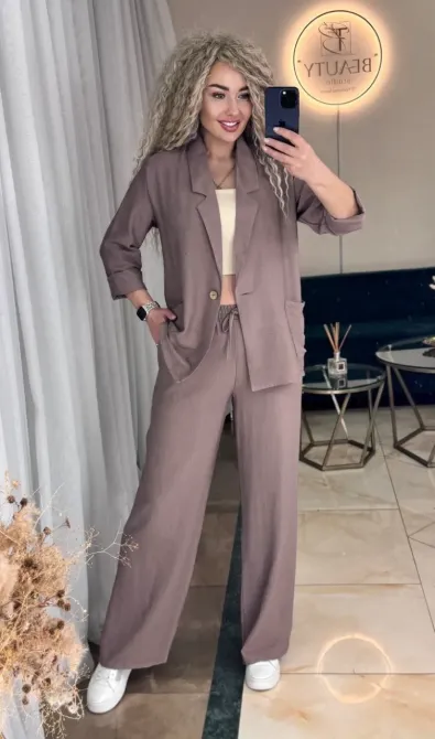 Костюм двійка. Піджак + брюки палаццо — готовий образ на кожен день. Одеса - фото 2