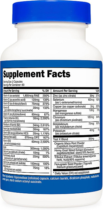 Мультивитаминный комплекс для мужчин Nutricost Multivitamin For Men, 120 Capsules Луцк - изображение 2