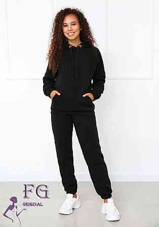 Жіночий утеплений костюм спортивний "WhyNot" оптом I Норма і батал 50-52, Чорний Київ