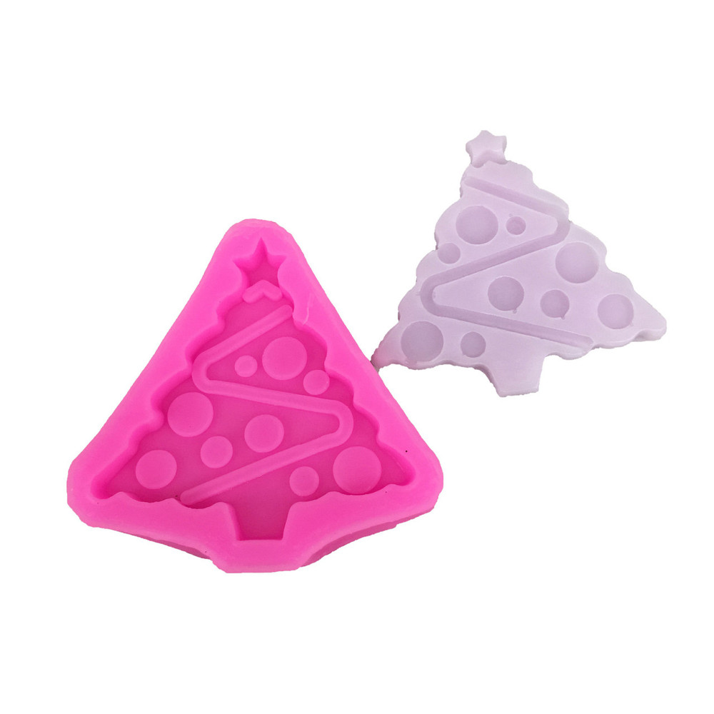 Молд силиконовый Елка 62 на 41 мм розовый Киев - изображение 3