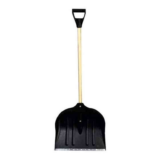Grad Лопата для снега/зерна пластиковая с оцинкованной планкой Standard 395×395мм с деревянным Киев
