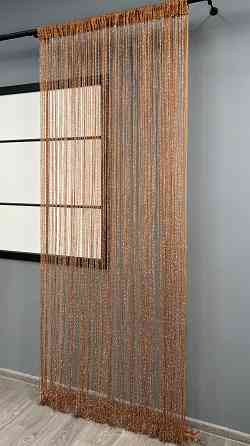 Штори-нитки з люрексом Коричневий 300х300см 1 шт (61-122) Київ