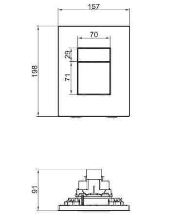 Інсталяція для підвісного унітазу Koer KT-0504-01 500x126x1150mm з панеллю змиву KT-0607-01 Хром (K ( 31908 ) Харьков