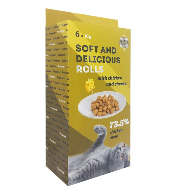 Ласощі Lucky Star для кішок роли з куркою та сиром (в стіках), 6 х 10 г (CS001) Вінниця - фото 1