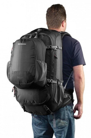 Рюкзак туристичний Caribee Magellan 65 RFID нижній вхід чорний Київ - фото 7
