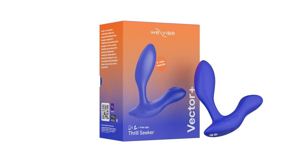 Смарт-вібромасажер простати We-Vibe Vector+ ROYAL BLUE, пульт ДК, регульований кут нахилу Sex Aura Київ - фото 7