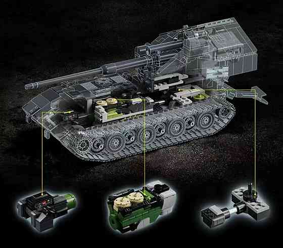 Конструктор  Waffenträger E-100 — 2036 деталей, масштаб 1:28, сумісний з LEGO Technic Київ