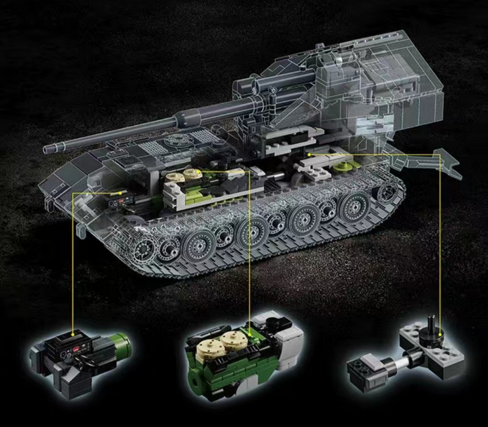 Конструктор  Waffenträger E-100 — 2036 деталей, масштаб 1:28, сумісний з LEGO Technic Київ - фото 3