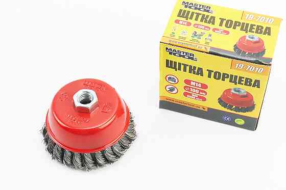 Щітка торцева М14 D-100мм з плетеного дроту 19-7010 Київ