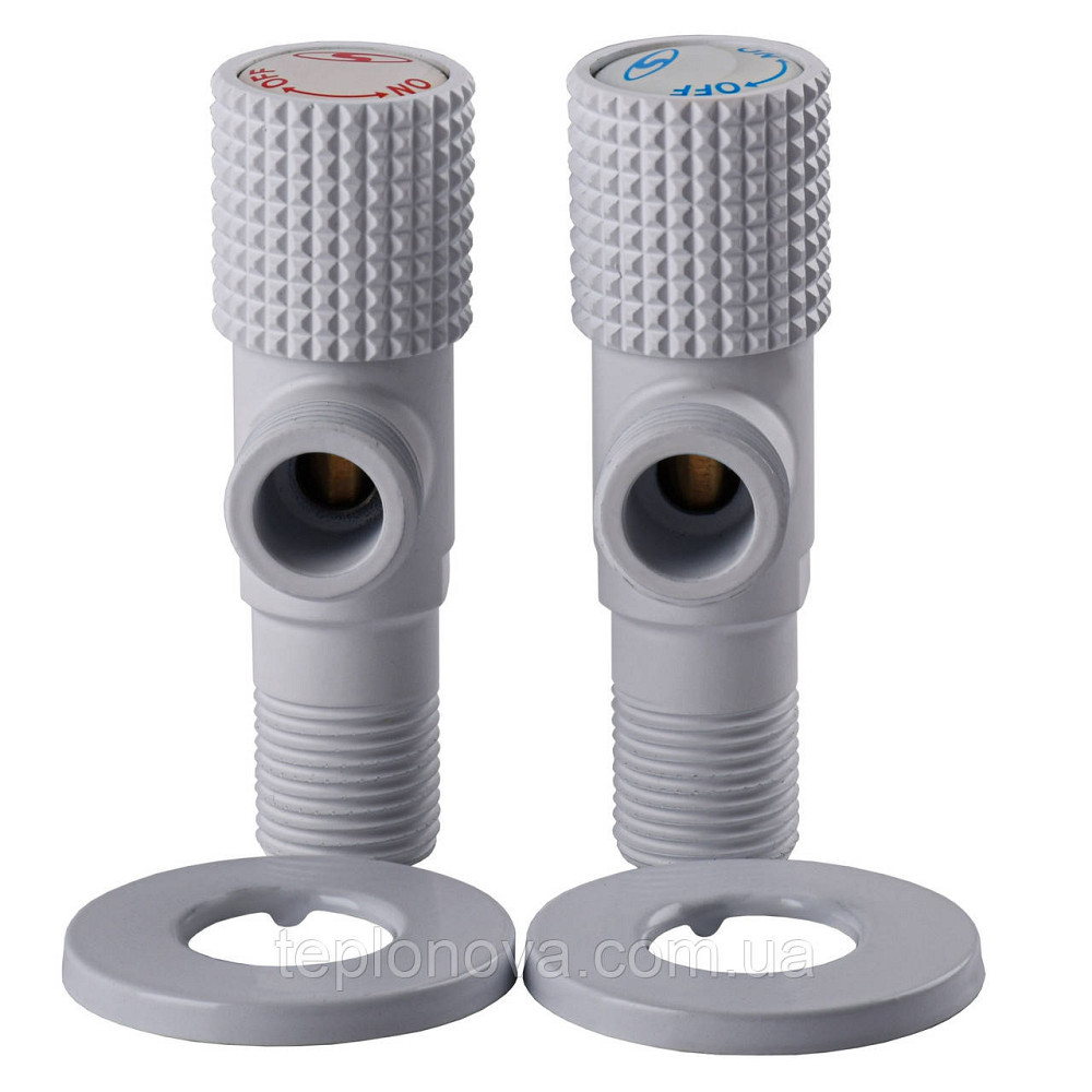 !!Набір кранів кутових кераміка SOLOMON EXCLUSIVE 1/2″X1/2″ 9889 WW  (White/White) (комплект2шт.) Черновцы - изображение 6