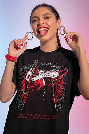 Футболка для хлопчика з аніме принтом Ултімате Вампіре Нев Аніме оверсайз (зріст від 165 до 180) Чорний AnimeJ0302m Дніпро