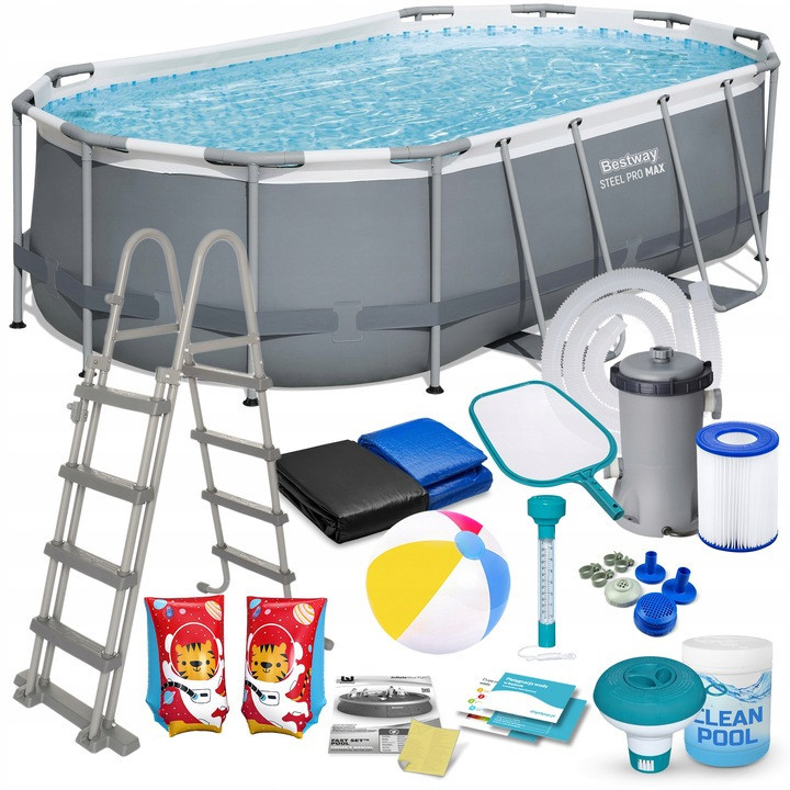 Бассейн каркасный овальный 18в1 Bestway 56620, 427 x 250 x 100 см Киев - изображение 1