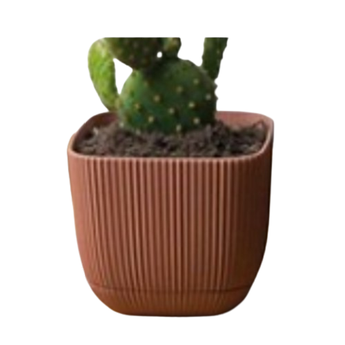 Вазон Mergan 0,67л квадратний коричневий ELIF Житомир - изображение 1