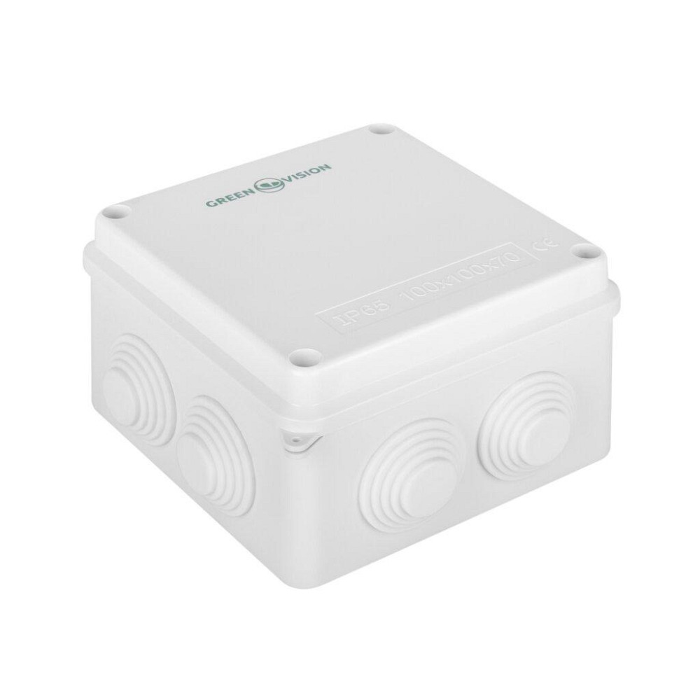 Коробка розподільна 100х100х70 IP65 зовнішня з резинками Київ - фото 2