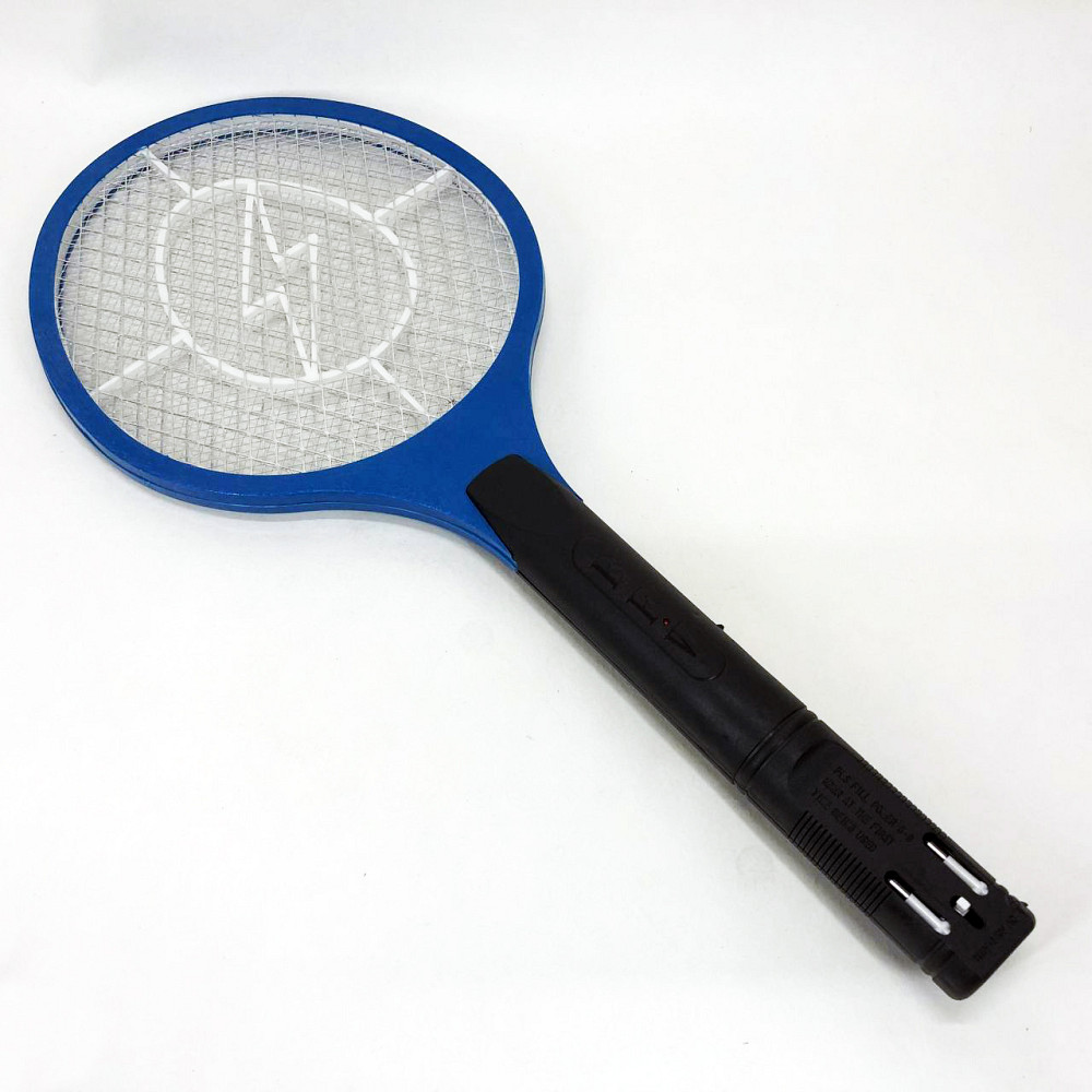 Мухобойка электрическая от насекомых, Аккумуляторный уничтожитель комаров, мошек, мух. Цвет: синий KI-14 Львов - изображение 8