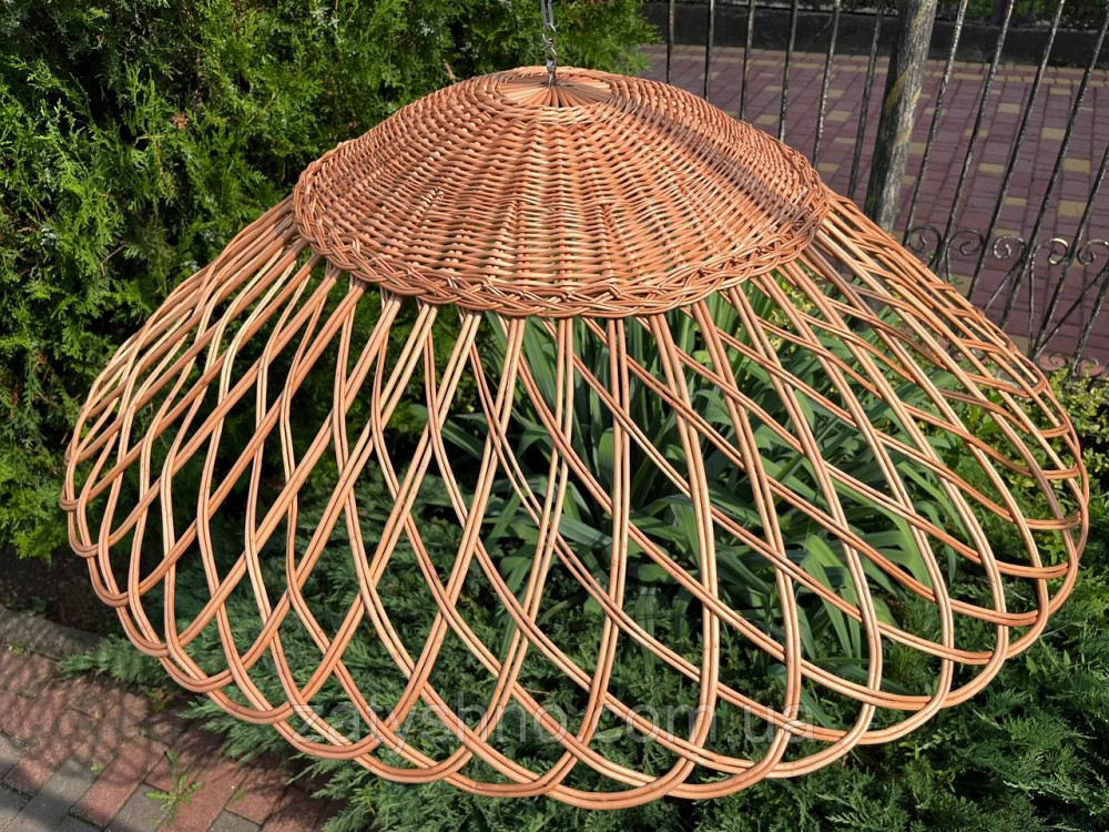 Люстра плетена кругла велика з лози Київ - фото 9