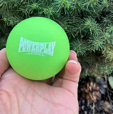 Масажний силіконовий м'яч PowerPlay PP-4354 Silicone Lacrosse Ball (6.3см.) Зелений Каменское