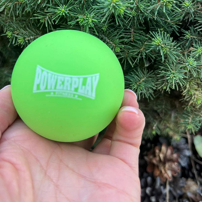 Масажний силіконовий м'яч PowerPlay PP-4354 Silicone Lacrosse Ball (6.3см.) Зелений Каменское - изображение 4